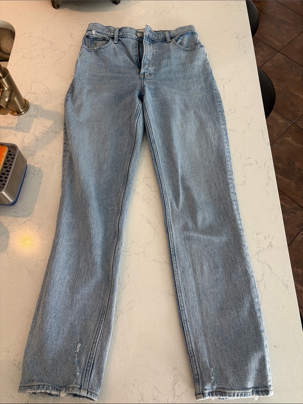 Abercrombie & Fitch Light Blue Straight-Leg Jeans